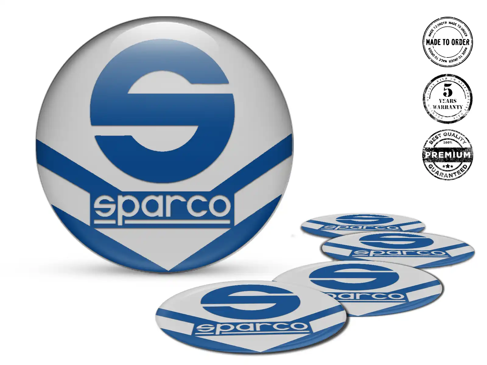Sparco Radaufkleber Stil Rennsport-Silikon-Badges